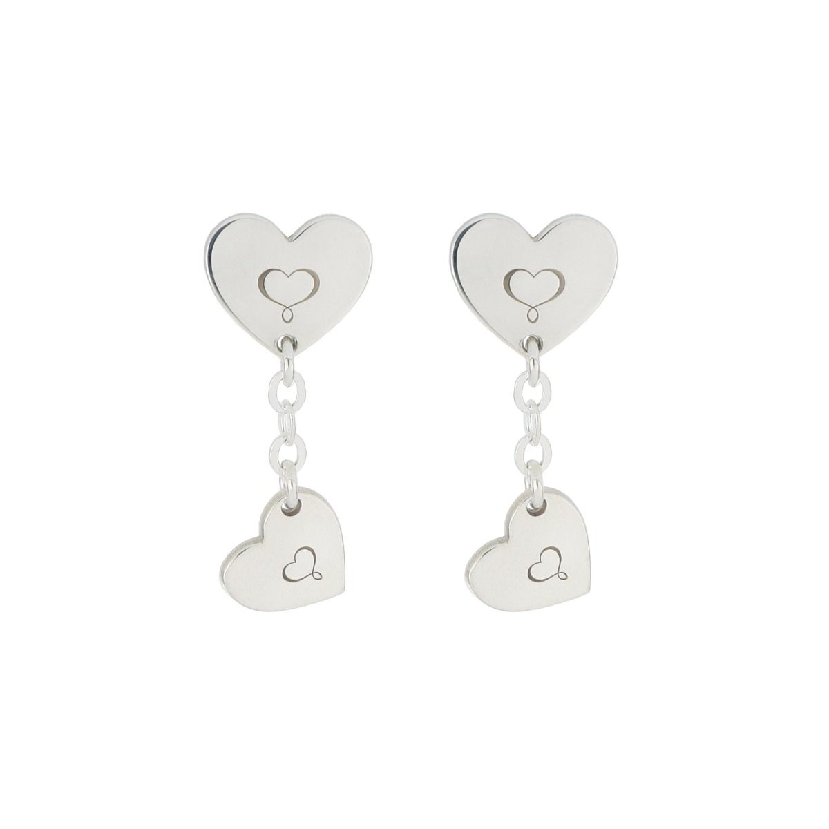 COPPIA DI ORECCHINI : Peso gr 2 2 in oro bianco a lobo con due perle COPPIA DI ORECCHINI : Peso gr 2 2 in oro bianco a lobo con due perle