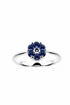 Anello in oro bianco e diamante Bibigì