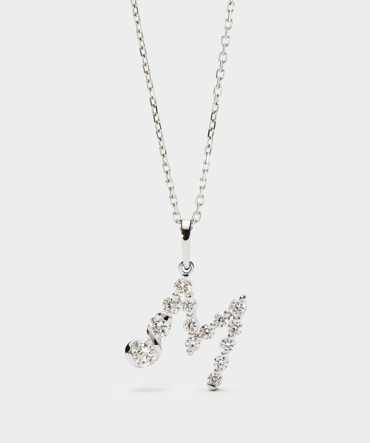 CIONDOLO INIZIALE IN DIAMANTI E ORO BIANCO PDPAOLA