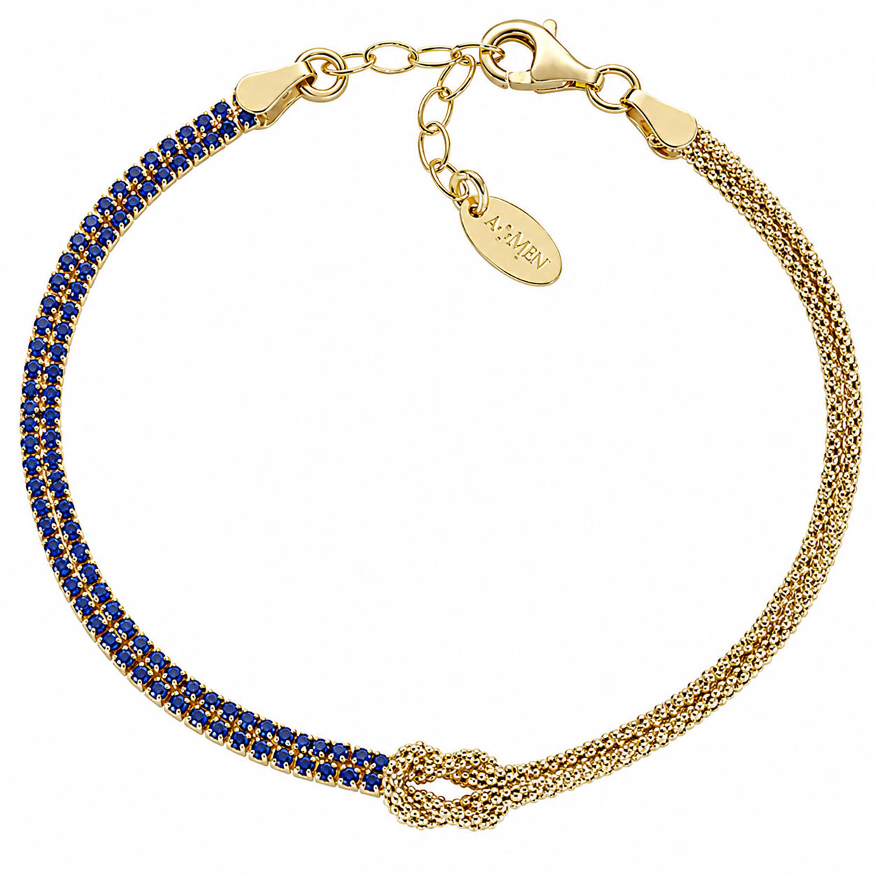 Bracciale Nodo d'amore con Zirconi Colorati Amen