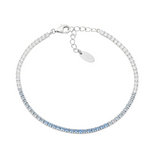 Bracciale Tennis Degradé Azzurro con Zirconi Amen