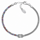 Bracciale Nodo d'amore con Zirconi Colorati Amen