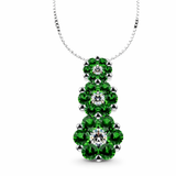 Collana con pendente in pietre preziose e diamanti naturali Bibigì