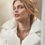 GIROCOLLO ROSARIO 18KT ONDA BIANCA MAMAN ET SOPHIE