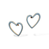 ORECCHINI HEART SMALTATI ARGENTO