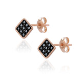 Orecchini Black Diamond Shape in Oro Rosa 9kt Giulia It’s Me