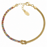 Bracciale Nodo d'amore con Zirconi Colorati Amen