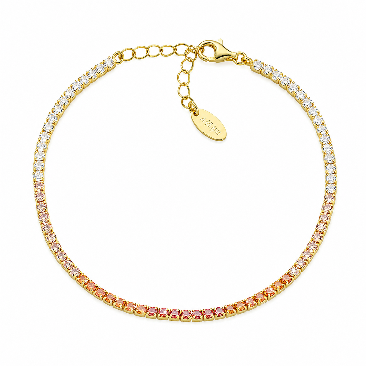 Bracciale Tennis degradé con Zirconi Amen