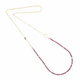 Collana lunga con pietre di rubino Maman et Sophie