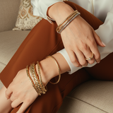 Bracciale flessibile in oro bianco e diamanti Chimento