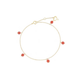 BRACCIALE 18KT SFERE DI CORALLO MAMAN ET SOPHIE