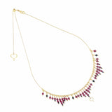 Collana girocollo Frange rubino e zaffiro ricco Maman et Sophie