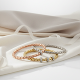 Bracciale flessibile in oro bianco e diamanti Chimento