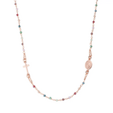 Rosario Girocollo Cristalli Multicolor Pastello Amen