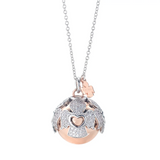 Collana Chiama Angeli Rosé in Argento con Zirconi Bianchi Amen