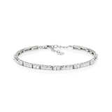 Bracciale con Zirconi e Dettagli Geometrici Amen
