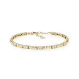 Bracciale Dorato con Zirconi e Dettagli Geometrici Amen
