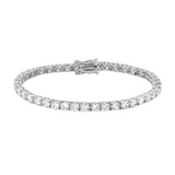 Bracciale Tennis in argento rodiato con Zirconi Amen
