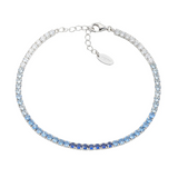 Bracciale Tennis Degradé Blu con Zirconi 2,5 mm Amen