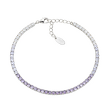 Bracciale Tennis Degradé Viola con Zirconi 2,5 mm Amen