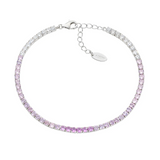 Bracciale Tennis Degradé Rosa con Zirconi 2,5 mm Amen