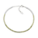 Bracciale Tennis Degradé Verde Oliva con Zirconi 2,5 mm Amen