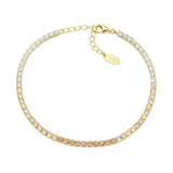 Bracciale Tennis Dorato Degradé Giallo con Zirconi 2,5 mm Amen