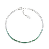 Bracciale Tennis Degradé Verde con Zirconi Amen