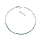 Bracciale Tennis Degradé Verde Acqua con Zirconi Amen
