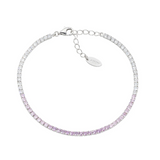 Bracciale Tennis Degradé Rosa con Zirconi Amen