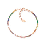 Bracciale Tennis Rosè Zirconi Multicolor Amen