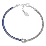 Bracciale Nodo d'Amore con Zirconi Blu Amen