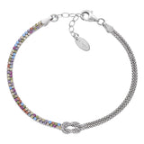 Bracciale Nodo d'Amore con Zirconi Multicolor Amen