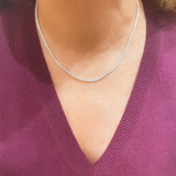 Girocollo tennis in oro bianco