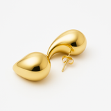 Orecchini a goccia grandi in argento dorato