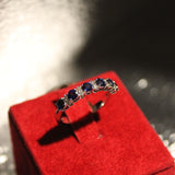 Anello con zaffiri e diamanti naturali Bibigì