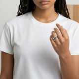 Anello con zaffiri e diamanti naturali Bibigì