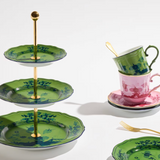 Alzata a tre piani Malachite Oriente Italiano GINORI 1735