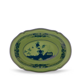 Vassoio ovale fondo Malachite Oriente Italianao GINORI 1735