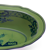 Vassoio ovale fondo Malachite Oriente Italianao GINORI 1735