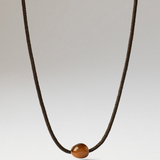 COLLANA ORION IN CORDA E OCCHIO DI TIGRE PDPAOLA